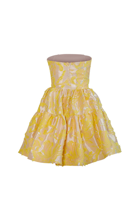 Peach Bloom Mini Dress